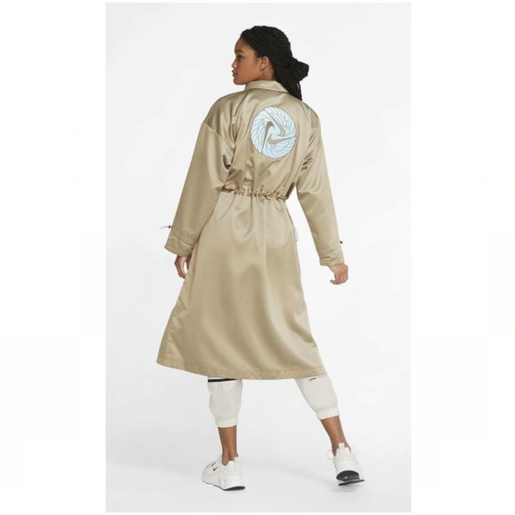 Nike Sportswear Icon Clash Satin Long Jacket - Picture 13 of 14